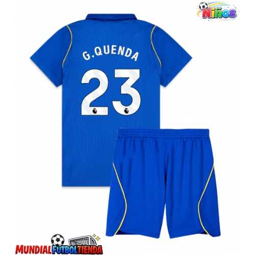 Camiseta Chelsea Geovany Quenda #23 Primera Equipación Replica 2026-27 para niños mangas cortas (+ Pantalones cortos)